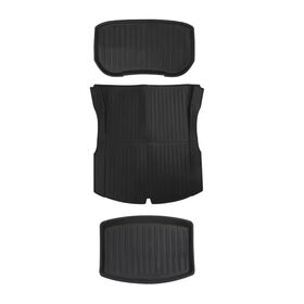 Custom 3-Piece Trunk Mat Set for Tesla Model 3 All-Weather TPE Liner for Front Trunk, Rear Trunk & Lower Cargo Compartment