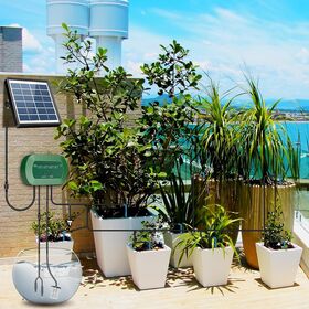 Kit d'arrosage automatique solaire pour balcon, plantes d'intérieur, système d'irrigation goutte à goutte pour jardin, micro-système d'arrosage automatique