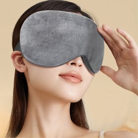 USB Rechargeable Cordless Heated Eye Mask Washable Warm Eye Compress for Dry Eyes Relief Electric Power for Outdoor Hotel Use