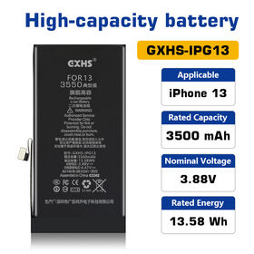 High-capacity GXHS OEM Support Pure Cobalt Premium Aftermarket i Phone battery for iPhone 13 for Repair Shops Wholesalers & Brands