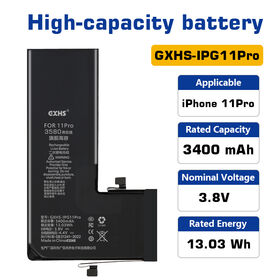 GXHS OEM Support Pure Cobalt cell Premium high-capacity Aftermarket battery for iPhone 11 Pro for Repair Shops Wholesalers Brands
