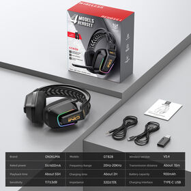 ONIKUMA GT828 Wireless Gamer Headset BT V5.4 Metal Material Playback Time 20H Three Modes Wired 2.4GHz Over-Ear ANC Headphones
