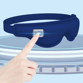Masker Mata Nirkabel untuk Mata Kering, Bantalan Pemanas Mata Getar USB, Musik Bluetooth, Masker Tidur