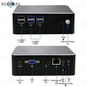 Eglobal I-ntel Core I3-7167U TDP 28W DDR4 Mini Pc Win8/Win10/Linux Small Host with a Fan 6USB High Definition Gaming or Office