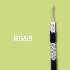 Câble Siamese RG59 avec support CE ROHS OEM pour TV de diffusion, TV par câble, antenne satellite