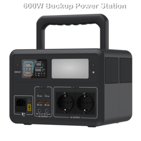 Estación de Energía Portátil LiFePO4 de 600W con Carga Solar MPPT de 150W y BMS para Protección contra Sobrecargas - Ideal para B2B