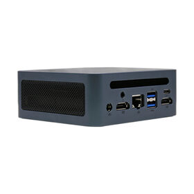 Komputer Mini AMD Ryzen 5 5600H DDR4 Dual Card Slot USB 3.0 2HD Komputer Kantor Kecil dengan Kipas