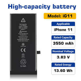 Factory OEM High Capacity for iPhone 11 Replacement Battery 3550mAh Pure Cobalt OEM Certified Stable Performance for repair bulk