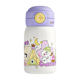 Stainless Steel Water Bottle 550ml Tumbler Insulated Customizable Logo Stainless Steel Water Bottle 2 in 1 Thermal for Kids