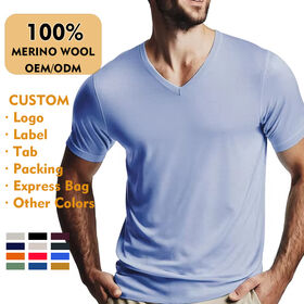 Herren T-Shirts aus reiner Merinowolle, ultra bequem, atmungsaktiv, natürlich schmutzabweisend, schnell trocknend für Sport - Großhandel