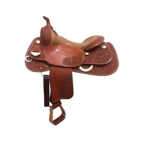 Ensemble De Selle Western Show En Cuir (fait Main) - Taille 10 à 18 Pouces - Neuf