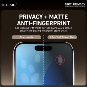 Protection d'écran de confidentialité X-ONE 360 pour iPhone 14 | 5X Anti-Choc + Anti-Reflet Mat & Film Polymère Hybride