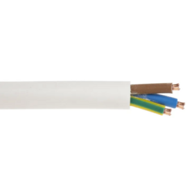 Câble d'alimentation flexible blanc OWY H05VV-F (3183Y) en PVC, 0.75mm, 1mm, 1.5mm, 2.5mm, pour le raccordement d'appareils électroménagers