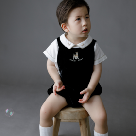 Fabricante Vietnamita OEM/ODM de Alta Qualidade Bordado à Mão Macacões Roupa Conjunto Menino/ Roupa de Designer Infantil - Jasper