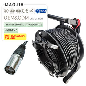 Cable Ethernet Blindado EtherCON Cat6A Profesional en Carrete 10Gbps Baja Latencia para Equipos de Escenario y Mezcladores de Audio Digital