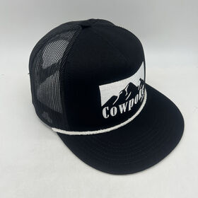 Custom 5 Panel Trucker Hats Flat Brim Sports Trucker Hip Pop Cotton Mesh Cap String Embroidery Logo Mesh Trucker Cap Hat
