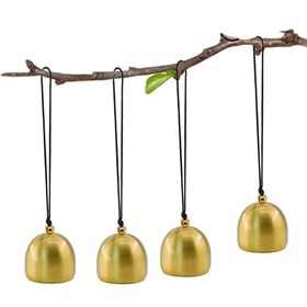 Wholesale Wind Chimes, Good Luck Small Gold Plated Hanging Bells - Decoration for Camping Tent, Window, Door & Home