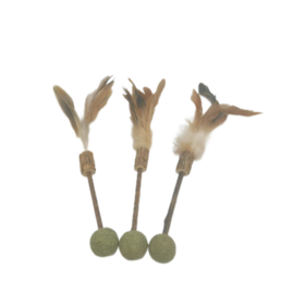 Jouet de Baguette à Plumes pour Chat, Jeu Attrayant pour Chats d'Intérieur, Fourniture en Gros