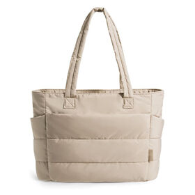 Multi-Functional Tote Bag for Women Lightweight Puffy Tote Bag with Compartments Quilted Shoulder Bag Handbag for Travel Work Gym