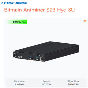 New High Profit Bitmain Antminer S23 Hyd 3U 1160T SHA-256 Asic Miner Antminer S23 Hydro 3U 1.16Ph/s Bitcoin Mining Machine