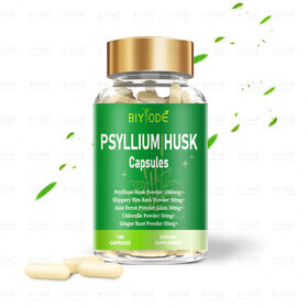 Psyllium Husk Capsules 100 Particle Helps Support Weight and Digestive Health Supplement