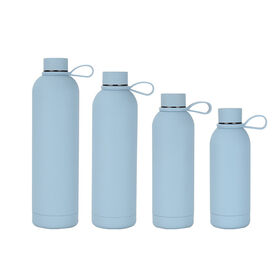 Hot Selling 500ML 750ML 1L Double Wall Stainless Steel Thermos Insulated Water Bottle Customize with Silicone Handle