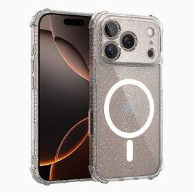 Coque XONE GlitterShocproof pour IP 17 | Certification SGS 20FT+Finition Pailletée | Armure Magnétique Anti-Jaunissement | Hybride TPU+PC