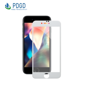 Protetor de tela de vidro temperado 3D HD resistente a estilhaços para iPhone 7 Plus/8 Plus branco [6,7 polegadas] antibacteriano