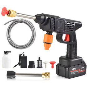 Hochdruck-Auto-Waschanlage, tragbare Waschpistole 12V 24V 48V 96V, kabellose elektrische Reinigungsmaschine, Lithium-Batterie-Waschpistole
