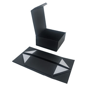 Kotak Kemasan Mewah Hitam Berbentuk Buku, Kotak Hadiah Lipat Kardus Kaku, Kotak Hadiah Magnetik Clamshell Kertas Cetak Kustom