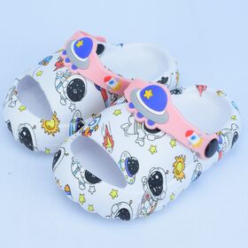 Chaussons décontractés pour enfants en EVA, personnalisés pour l'été avec motif de dessin animé, sandales à glissière en EVA moulées par injection pour enfants