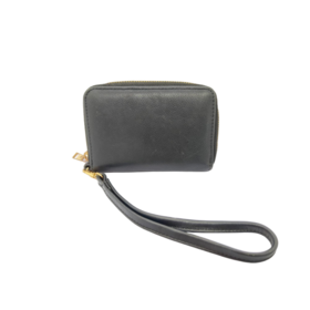 Sac à Clés En Cuir PU - Lot De 2 - Mini Pochettes De Rangement Portable Avec Boucle (Noir & Marron)