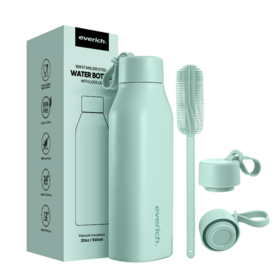 Fabricant Bouteille d'eau isolée à Double paroi en Acier Inoxydable de 20 oz avec Technologie de Vide et Poignée en Silicone Souple