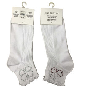 Outlet de fábrica para damas: 2 pares de calcetines de punto, corte medio, 75% algodón, 23% poliéster, 2% spandex