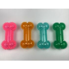 Jouets couineurs pour chiens en TPR, jouets de dentition en forme d'os couineurs pour petits et moyens chiots, jouet à mâcher en caoutchouc TPR pour animaux de compagnie pour l'entraînement et le rapport