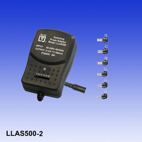 High-Efficiency Plug-in Single Switching Power Adapter with 6 Detachable Plugs,for Low Standby Power Consumption,with 500mA