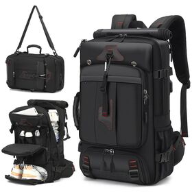 Large capacity backpack for men's outdoor expansion, travel boarding backpack, travel large 80 liter luggage bag