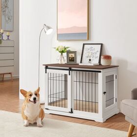 Fabricante de Muebles para Jaulas de Perros - Las Mejores Jaulas para Perros Estilo Mueble - Fábrica de Ideas de Muebles para Perreras - Exportación de Jaulas para Mascotas con Mesa Auxiliar