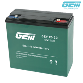 GEMBATTERY Bateria de Chumbo-Ácido de Ciclo Profundo 12V 20Ah com Resistência à Vibração Aprimorada para E-Bikes e Scooters de Mobilidade