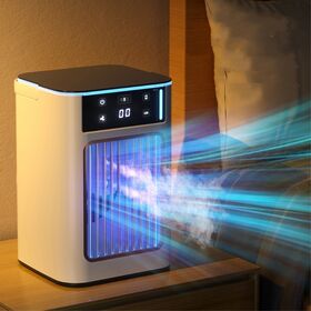Portable USB Mini Air Cooler 3rd Gear Mobile Chiller for Office Dormitory Plastic Humidification Refrigeration Fan Low Noise