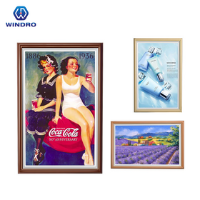 شاشة عرض صور فنية إلكترونية WiFi فيديو OEM صناعة صينية 21.5 24 27 32 بوصة خشب أندرويد ويندوز تثبت على الحائط