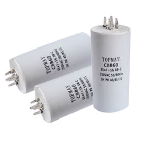 CBB60 Polypropylene Film Capacitor with 250 to 500VAC Rated Voltage and 8 to 100uF Capacitance