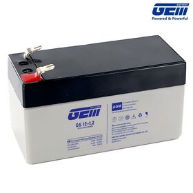 GEMBATTERY Batería VRLA Recargable de Larga Duración para Sistemas de Seguridad y Alimentación de Respaldo, 12V 1.2AH - Ideal para aplicaciones de energía de emergencia