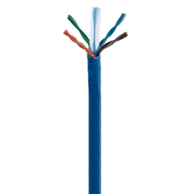Solid Copper CAT6 Cable 1000ft Blue, Solid Bulk Ethernet Cable, 550MHz, 23AWG 4 Pair, Unshielded Twisted Pair, LSZH Jacket, 0.55mm