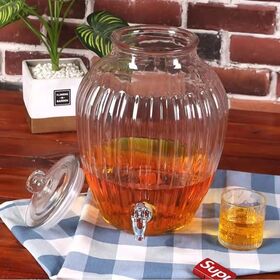 12L/15L Big Glass Jar for Beverage/Juice/Water/Fruit with Tap