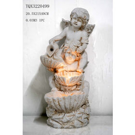 Manufacturer Resin angel statue solar pump water fountains for garden yard decoration