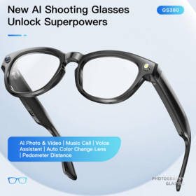 2025 new design Smart AI Glasses with 300W Camera Anti-Shake WIFI Translator ENC Chatgpt AI recording AI large model 2025