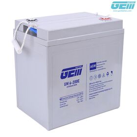 Batterie AGM Plomb-Acide Scellée GEM SL6-200A 6V 200Ah pour Énergie Solaire et Voiturette de Golf