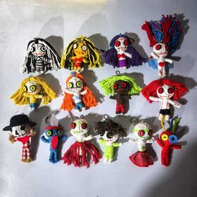 Halloween Voodoo Doll Hand-Woven Cotton Thread Atmosphere Decoration Gift Wool Voodoo Mummy Doll