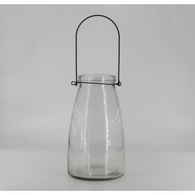 Lanterna de Vela Tealight para Casa em Ferro e Vidro